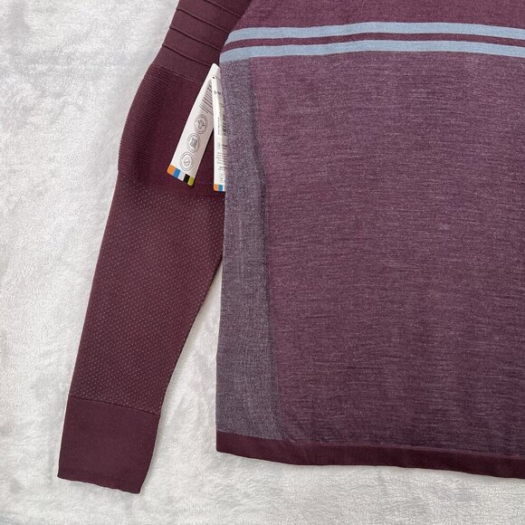 Smartwool Intraknit Active Full Zip Merino Jacket Men's M Maroon Quick Dry Hike - Picture 12 of 14